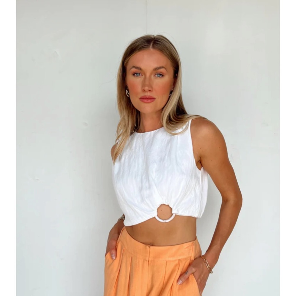 White crop top